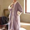 「国风新中式」法兰绒舒暖家居服 岚束LANSHU 法兰绒国风刺绣套装/刺绣睡裙 商品缩略图4