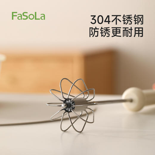 FaSoLa不锈钢打蛋器手动打发鸡蛋奶油小型搅拌器家用烘焙小鸟打蛋器 商品图2