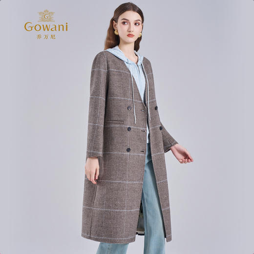 【羊绒】乔万尼羊毛羊绒大衣新款秋冬高级感毛呢外套ET4A825 商品图1