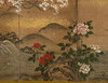 独角鹿西洋古董19世纪日本江户时代出品「东方花鸟山水」主题金地纸本设色六曲屏风 商品缩略图2