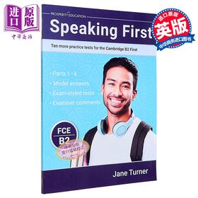 【中商原版】Speaking First Ten more practice tests for the Cambridge B2 First 口语提升剑桥FCE考试10套模拟测试练习2024