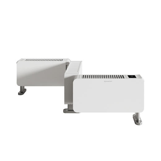 夏普三折叠踢脚线取暖器(语音+触控+遥控+石墨烯)HX-BR226C-T-S 商品图0
