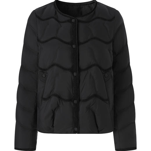 「高货wl」全新升级【铂金会员514/天猫689/差价175】(02738)洛诗琳90白鸭绒羽绒服2025冬季重工刺绣拼接保暖短外套 商品图4