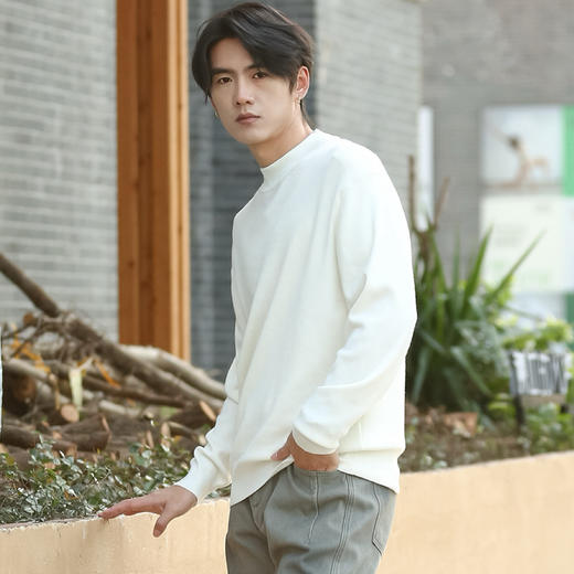 DRONKOO 2025 中领含羊毛净版中厚打底毛衣 商品图2