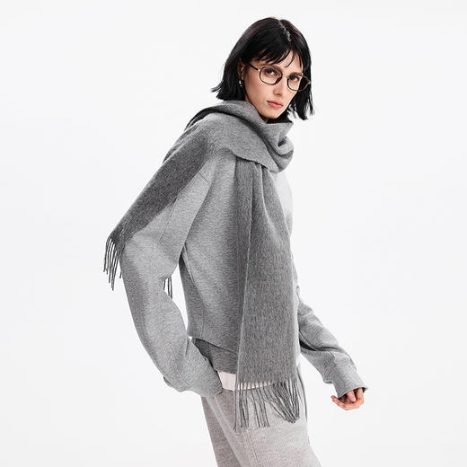 棉仓366661008-全羊毛流苏围巾 商品图1