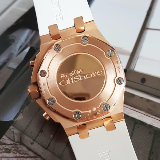 【95新】Audemars Piguet爱彼26231OR.ZZ.D010CA.01自动机械机芯日期显示、计时皇家橡树离岸型系列37MM（女款）18K玫瑰金211025NJT26 商品图7