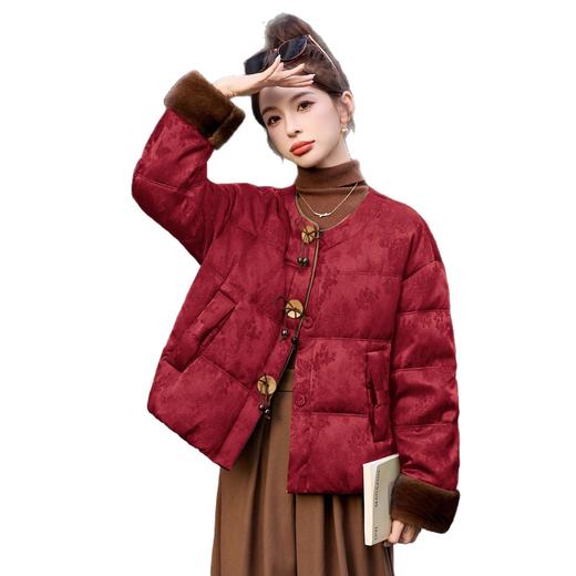 新中式国风羽绒服，气质独特漂亮短外套HR-MEIQIN5367 商品图4