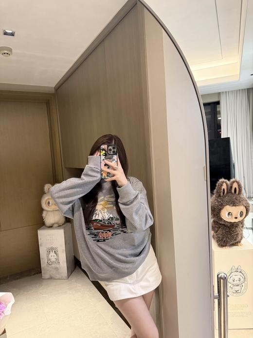 驴家 25ssNigo泛舟垂钓刺绣圆领卫衣 男女同款（DY） 商品图11