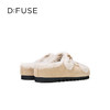 Dfuse迪芙斯2025秋季新款轻便外穿包头凉拖双条带毛毛勃肯鞋女DFD4110007 商品缩略图8