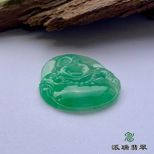 派瑞翡翠 翡翠佛 糯种 满绿 商品图3