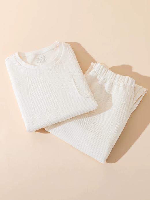 【中性空气层】舒雅儿童男女童中性款空气层夹棉家居套装 3Z/25801H 商品图3