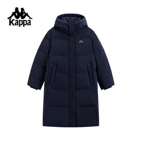 Kappa 2025冬季新款 连帽长款保暖羽绒服 女K0F82YY23