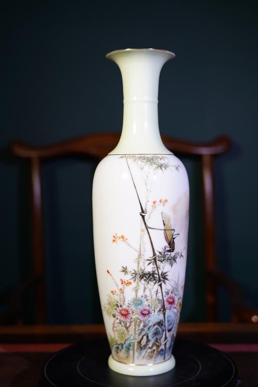 薄胎草虫美人肩瓶 商品图0