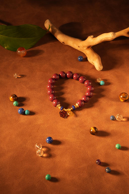 朱砂紫金砂挂坠手串 商品图0