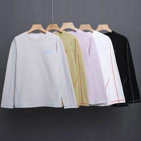 空气层底抓毛锁温长袖T恤