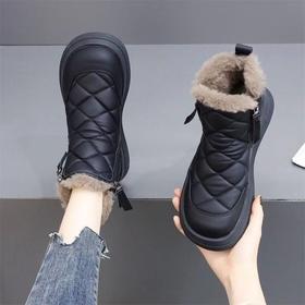 【洋气雪地靴女】冬季新款加绒加厚东北棉鞋 防水防滑保暖短靴 