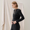 谜底连帽短款卫衣长袖2025冬季新品柔软保暖时髦修身女254MV1694 商品缩略图1