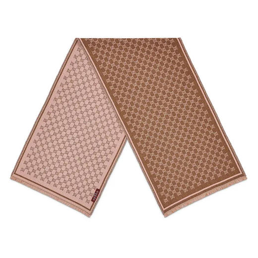 GUCCI 古驰 女士GG羊毛提花围巾 棕色 839035 3GAMQ 2572 商品图1