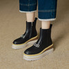 【预售5天】英伦风高跟坡跟松糕底短靴女侧拉链秋冬新款加绒马丁靴ZMXY&ZM2583-1 商品缩略图2