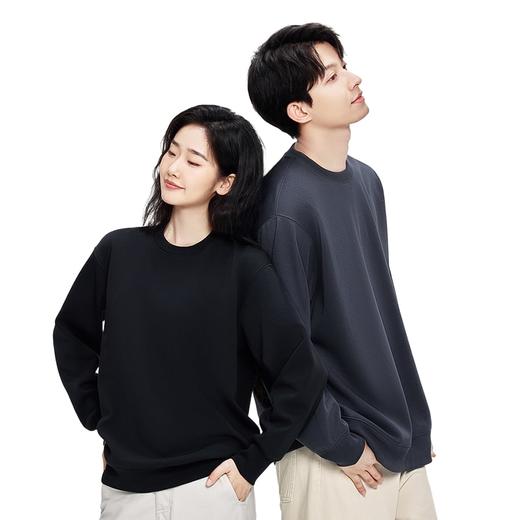 棉的美学丨纯色圆领套头卫衣男女秋冬新款美式重磅加绒潮流上衣 商品图1