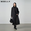NEELLY纳俪商场同款冬新款复古翻领毛呢大衣女中长款休闲随性外套N25104N03310 商品缩略图0
