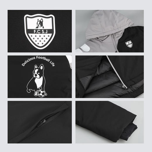 小李子Soccer Junky运动训练月光+6-中长款棉服成人男SJ24977-2 商品图3