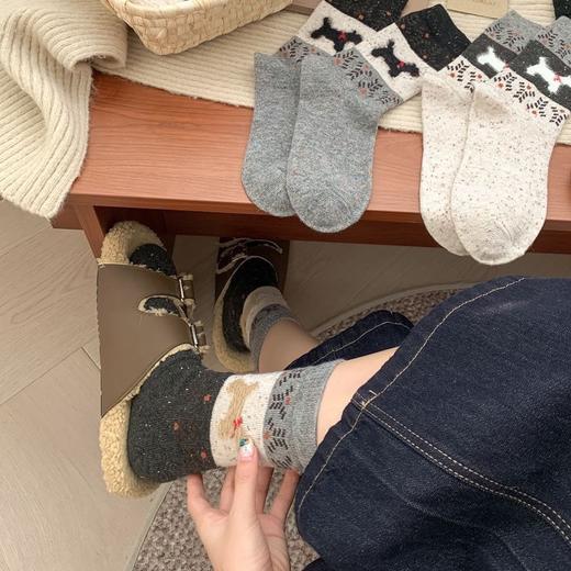 秋冬搭配❗️费尔岛围脖小狗袜 商品图6