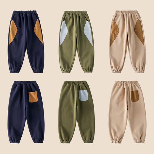 【棉花堂】中大童90-160秋冬款针织绒长裤聚 商品图5