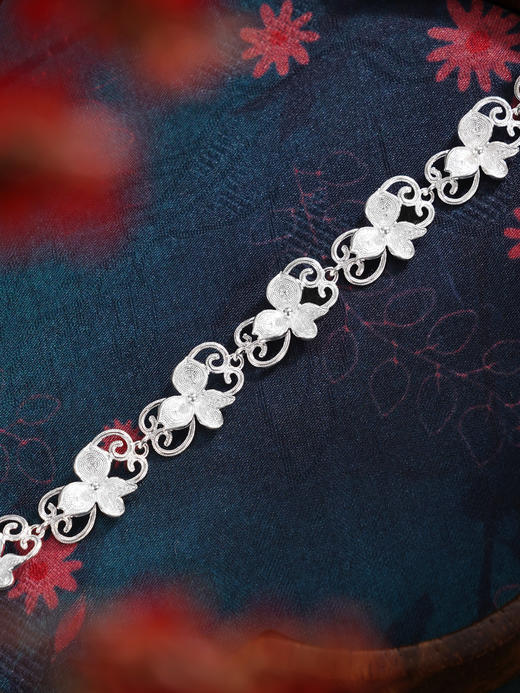 子佩集S990银【满路花】手链【QFSL009】花丝2510 商品图5