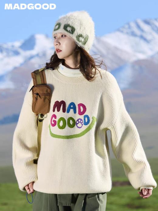 马得工地/MDGDMY244506/笑脸圆领毛衣 商品图2