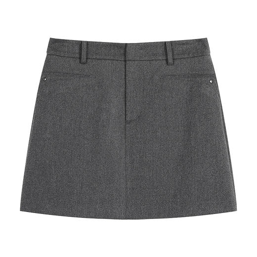 NEELLY纳俪商场同款冬季新款气质通勤半身裙女A字百搭简约短裙N25103E01075 商品图3