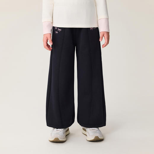 【奥利绒】马克珍妮女童甜酷蝴蝶结加绒运动裤2025年冬装新款551531 商品图1