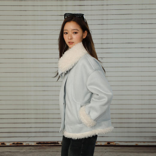 翻领毛绒麂皮外套-纪念日百货门店同款167143417 商品图2