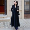 西子/米兰大衣羊绒毛呢立裁翻领A摆长款收腰大衣/DYYF180 商品缩略图0
