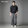 PINLI品立2025秋季新款男士工装宽松直筒牛仔裤复古潮牌弯刀长裤GD253116146 商品缩略图1