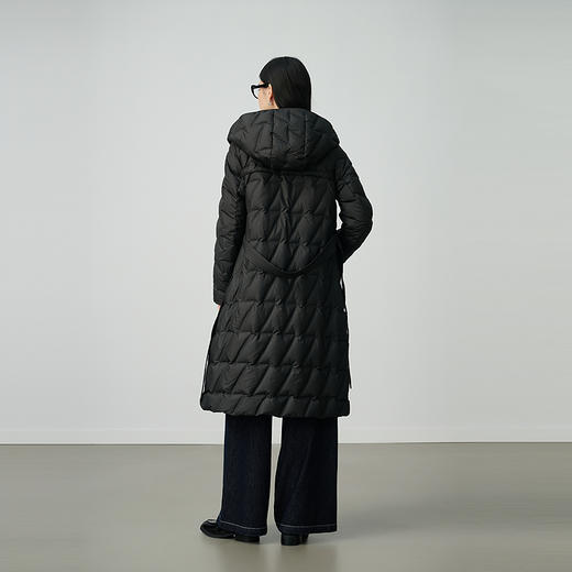 NEELLY纳俪商场同款冬新款简约随性长款羽绒服女90白鸭绒保暖外套N25104L04417 商品图1