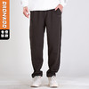 DRONKOO 2025 花色抽绳左前右后织唛针织复合厚休闲长裤 商品缩略图0