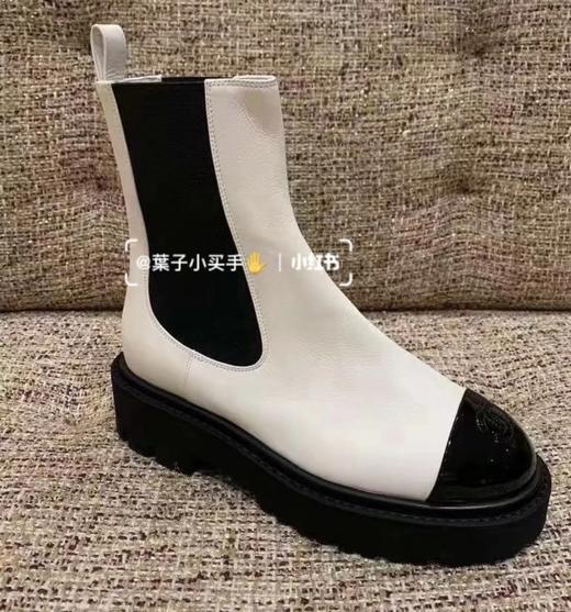 万能战靴  香nn厚底切尔西短靴 超轻拼色短靴 厚底短靴 显瘦拉腿靴 商品图1