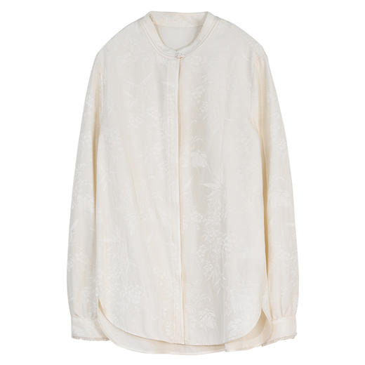 牧衣游原创重磅28姆米提花丝棉衬衫通勤简约百搭保暖衬衣 古尔 商品图4