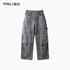 PINLI品立2025秋季新款男士工装宽松直筒牛仔裤复古潮牌弯刀长裤GD253116146 商品缩略图3