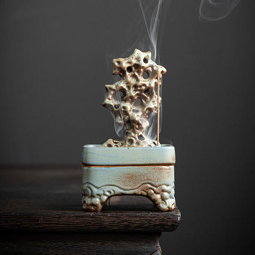 太清陶瓷太湖石盘香炉摆件 商品图0