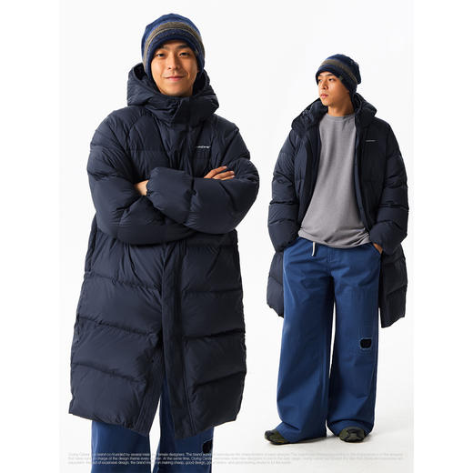 CryingCenter90白鸭绒长款防绒锁温加厚日常连帽羽绒服外套男女款 商品图1