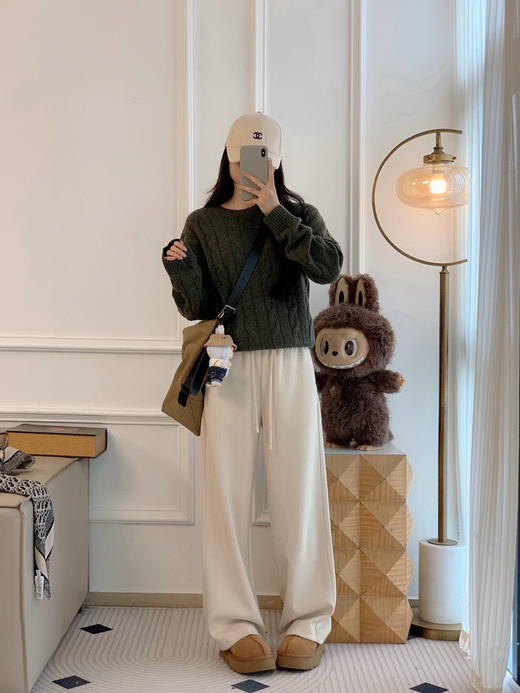 1030-4 一手渠道货 LP复古绞花 百分百羊绒 圆领针织衫 商品图1