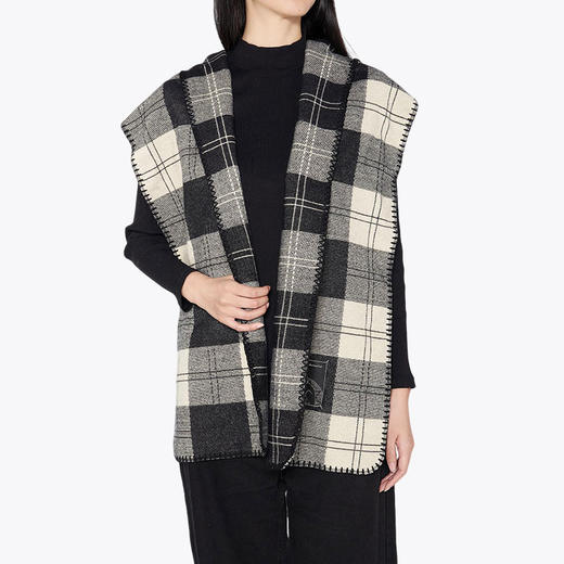 大英博物馆 盖亚·安德森猫系列 格纹连帽休闲围巾 商品图2