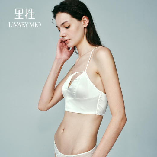 里性 LIVARY MIO 留白蕾丝真丝无钢圈内衣可外穿不对称设计背心 商品图4