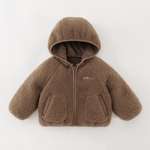 马克珍妮男童抗静电摇粒绒连帽外套2025年秋冬新款551378 商品图1