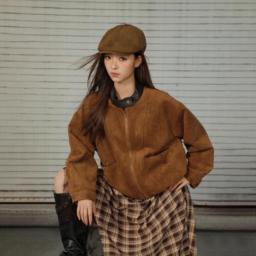 韩系简约麂皮外套-纪念日百货门店同款166743146 商品图0