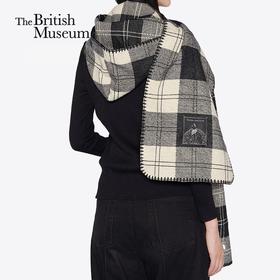 大英博物馆 盖亚·安德森猫系列 格纹连帽休闲围巾