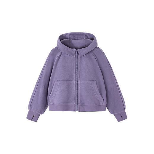 迷你巴拉女童亲子连帽外套秋季卫衣运动风宽松上衣 商品图4