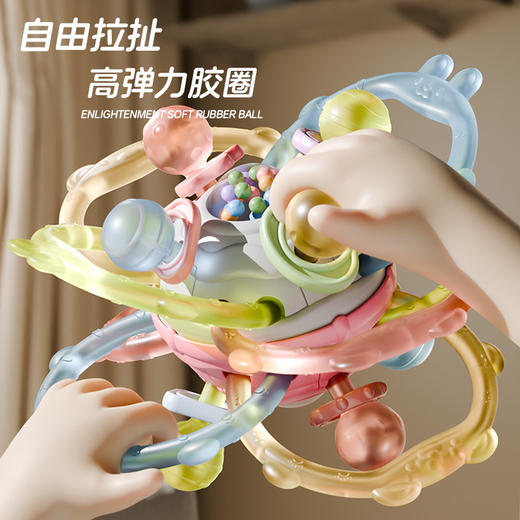 【赠收纳盒】【可健康循环使用的软角球】婴儿曼哈顿手抓球婴儿玩具 硅胶可咬牙胶 小宝宝3到6个月握磨玩具 可水煮蒸勿超3分钟 商品图3